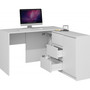 Počítačový stůl s komodou 2D3S bílý mat - galerie #1