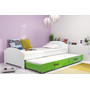 Dětská postel LILI s výsuvným lůžkem 90x200 cm - bílá Zelená - galerie #2