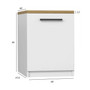 Kuchyňská skříňka s pracovní plochou 60 cm - bílá/dub artisan - galerie #1