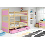 Dětská patrová postel RICO 200x90 cm Bílá Ružové - galerie #6