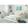 Dětská postel nebo gauč s výsuvnou postelí DAVID 200x90 cm Modrá Bílá - galerie #4