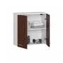 Koupelnová závěsná skříňka FIN W60 2D-bílá/wenge - galerie #2