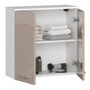 Koupelnová závěsná skříňka FIN W60 2D-cappuccino/bílá - galerie #2