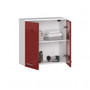 Koupelnová závěsná skříňka FIN W60 2D-červená/bílá - galerie #1