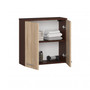 Koupelnová závěsná skříňka FIN W60 2D-wenge/sonoma - galerie #1