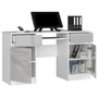 Počítačový stůl A5 bílá/metalic lesk - galerie #3