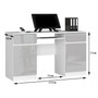 Počítačový stůl A5 bílá/metalic lesk - galerie #2