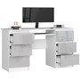 Počítačový stůl A-11 bílá/metalic lesk - galerie #2