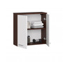 Koupelnová závěsná skříňka FIN W60 2D-wenge/bílá - galerie #2