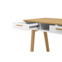 Pracovní stůl FRISK - bílá/dub - galerie #2