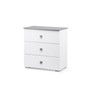Komoda PABIS 3 SZ  - bílá/šedá - galerie #1