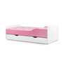 Postel s matrací a šupletem PABIS - bílá/růžová - galerie #2