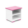 Noční stolek PABIS -bílá/růžová - galerie #1