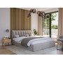 Čalouněná postel MOON rozměr 140x200 cm Tmavě zelená - galerie #3