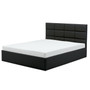 Čalouněná postel TORES II s pěnovou matrací rozměr 160x200 cm - Eko-kůže Černá eko-kůže - galerie #1