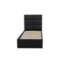 Čalouněná postel TORES II bez matrace rozměr 90x200 cm - Eko-kůže Černá eko-kůže - galerie #1