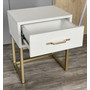Noční stolek TUSIA - bílá matná - galerie #1