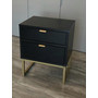 Noční stolek DUO - černá/zlatá - galerie #2