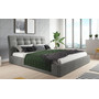 Čalouněná postel MALAGA šedá rozměr 180x200 cm - galerie #1