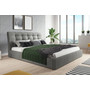 Čalouněná postel MALAGA šedá rozměr 160x200 cm - galerie #1