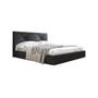 Čalouněná postel KARINO rozměr 140x200 cm Černá eko-kůže