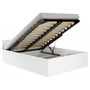 Postel CLP 160x200 cm - bílá - zvedací rošt/matrace - galerie #1
