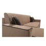 Rozkládací rohová sedací souprava 147 ELIJAH Pravá Světle hnědá/hnědá - galerie #5
