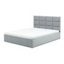 Čalouněná postel TORES s pěnovou matrací rozměr 160x200 cm Světle šedá - galerie #3
