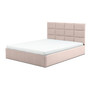 Čalouněná postel TORES s pěnovou matrací rozměr 160x200 cm Světle šedá - galerie #1
