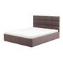 Čalouněná postel TORES s pěnovou matrací rozměr 160x200 cm Kakao