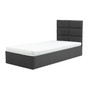 Čalouněná postel TORES s pěnovou matrací rozměr 90x200 cm Tmavě šedá