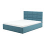 Čalouněná postel TORES s pěnovou matrací rozměr 140x200 cm Namořnická modrá - galerie #2