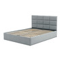 Čalouněná postel TORES bez matrace rozměr 140x200 cm Světle šedá