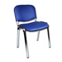 Konferenční židle ISO eko-kůže CHROM Modrá D4 EKO - galerie #14