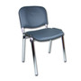 Konferenční židle ISO eko-kůže CHROM Modrá D4 EKO - galerie #2