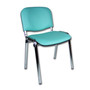 Konferenční židle ISO eko-kůže CHROM Zelinkavá D7 EKO