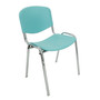 Konferenční plastová židle ISO CHROM Modrá - galerie #6