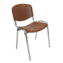 Konferenční plastová židle ISO CHROM Červená - galerie #3