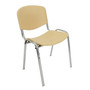 Konferenční plastová židle ISO CHROM Červená - galerie #1