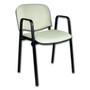 Konferenční židle ISO eko-kůže s područkami Bílá D18 EKO