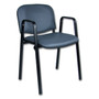 Konferenční židle ISO eko-kůže s područkami Tmavě šedá D23 EKO