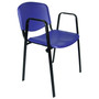 Konferenční židle ISO plastová s područkami RAL-6034 - galerie #9