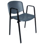 Konferenční židle ISO plastová s područkami RAL-8002 - galerie #5