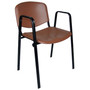 Konferenční židle ISO plastová s područkami RAL-3002 - galerie #3