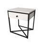 Noční stolek GOLDEN III - bílá/černá