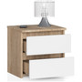 Noční stolek CL2 - dub sonoma/bílá - galerie #1