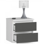 Noční stolek CL2 - bílá/grafit - galerie #1