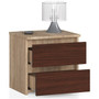 Noční stolek K60 2S - dub sonoma/wenge - galerie #1