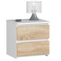 Noční stolek CL2 - bílá/dub sonoma
