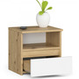 Noční stolek CL1 - dub artisan/bílá - galerie #1